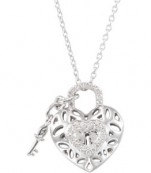 Sterling Silver 1/6 ct Diamond Heart Necklace