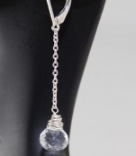 White Topaz Silver Earrings