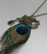 Peacock Feather Necklace