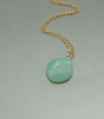 Key West Blue Agate Drusy Gold Necklace
