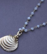 Moonstone Seashell Necklace