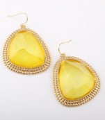 Yellow Acrylic Earrings