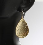 Large Gold Teardrop Earrings