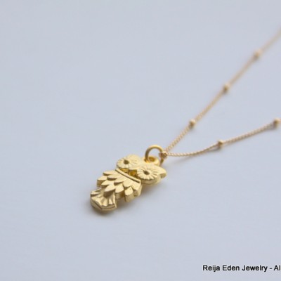 handmade owl necklace
