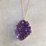 gold amethyst necklace