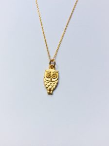 tiny owl necklace