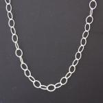 Silver Textured Chain Necklace