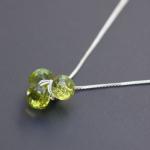 Peridot Cluster Sterling silver necklace
