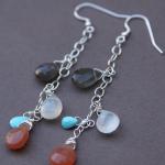 "Tropical" Multi Gemstone Earrings