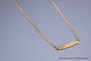 handmade brass tube necklace