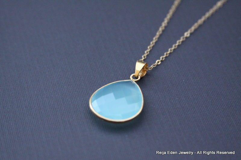 Baby Blue Chalcedony Necklace