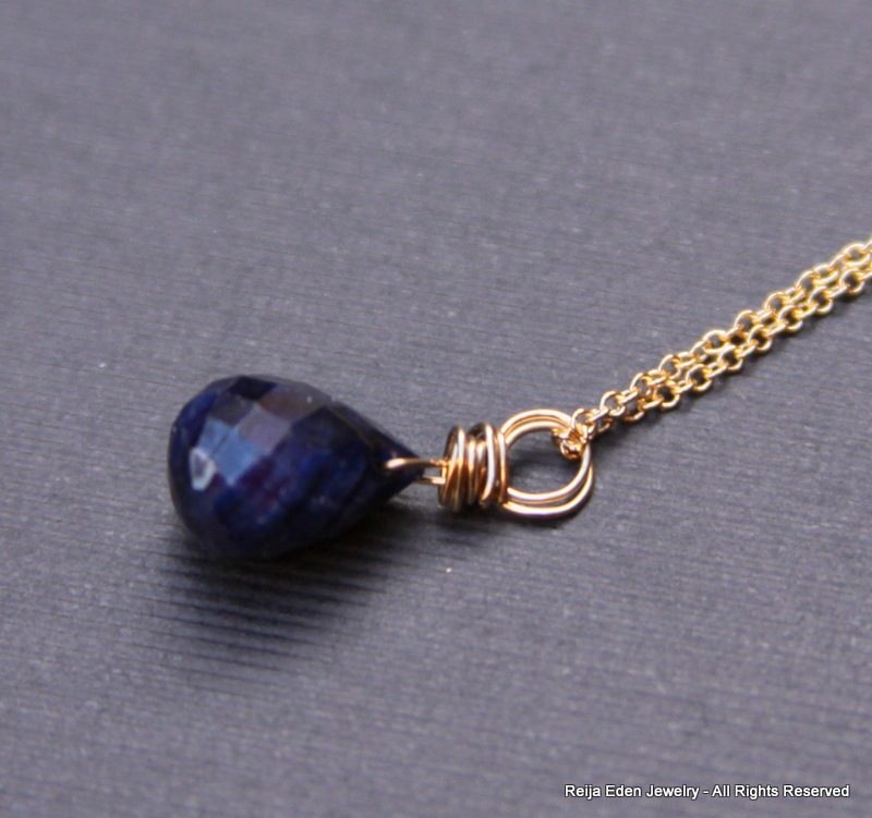 handmade sapphire necklace