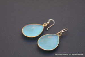 chalcedony gemstone earrings