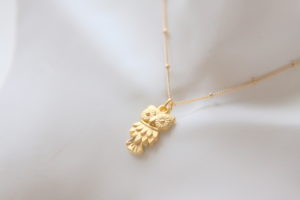 gold owl necklace