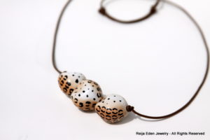 Animal Print Fair Trade Bead Necklace