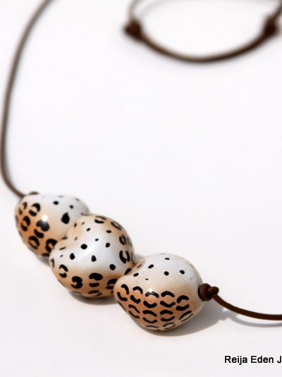 Animal Print Fair Trade Bead Necklace