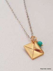 handmade gold charm necklace