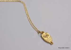 small owl charm necklace