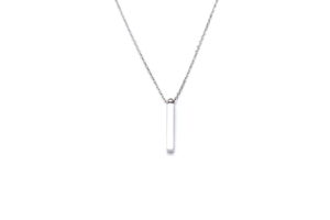 silver bar necklace