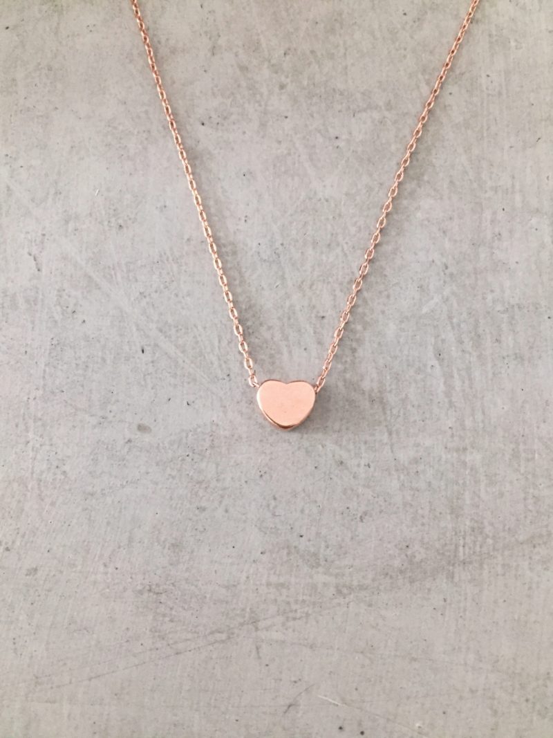 Rose Gold Heart Necklace - Image 2