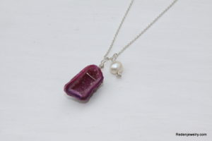 purple druzy necklace