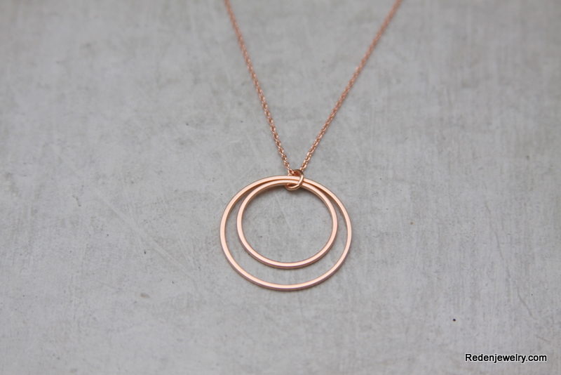 rose gold circle necklace