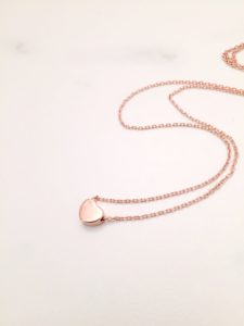 rose gold heart necklace