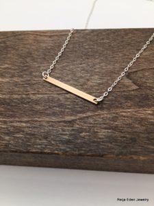 modern bar necklace