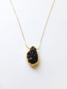 gold lava bead necklace