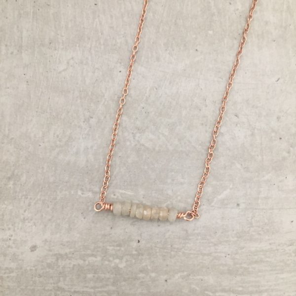 rose gold sapphire necklace