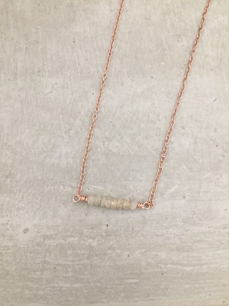 rose gold sapphire necklace