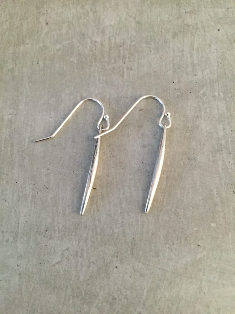 silver spike earrings