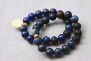 blue gemstone bracelet set