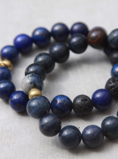 blue gemstone bracelet set