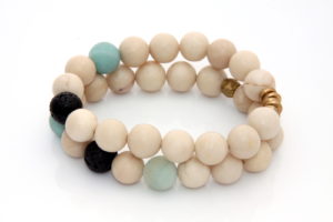 handmade riverstone bracelet set