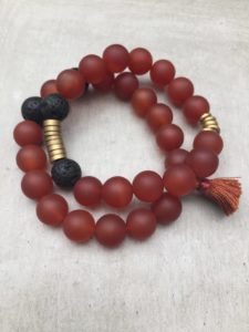 carnelian bracelet set