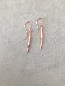 small rose gold spike earrings