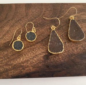 handmade druzy earrings