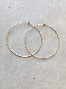 gold hoop earrings