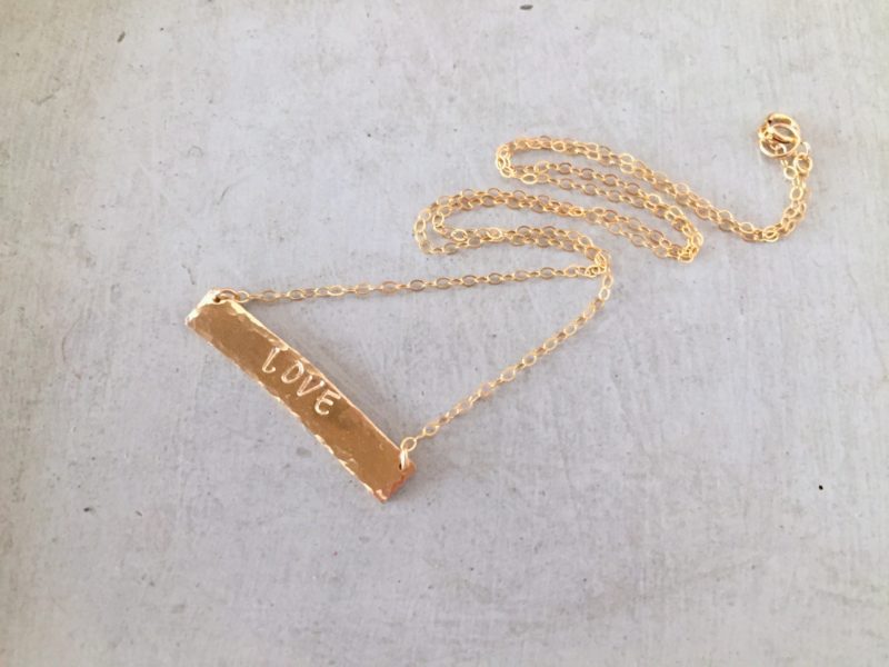 custom gold bar necklace