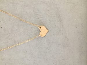 gold heart necklace