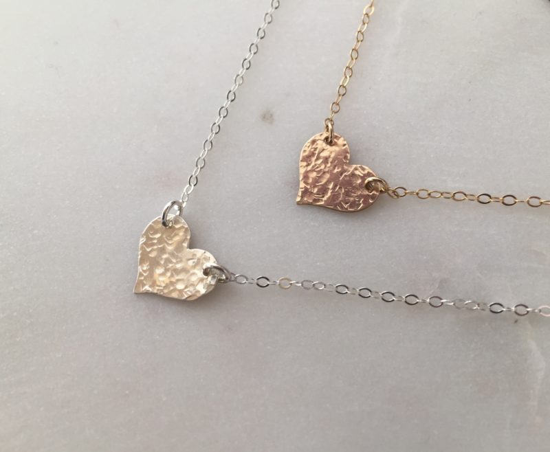 handcrafted heart necklaces