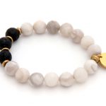 gemstone bracelet, charm bracelet, breathe