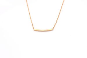 gold square bar necklace