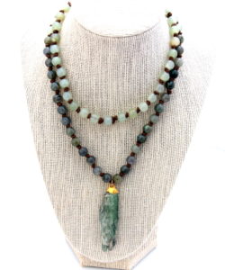 one of a kind hand knotted necklace
