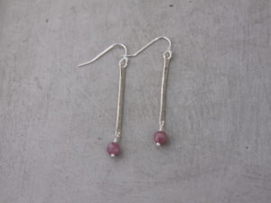 sterling silver stick earrings