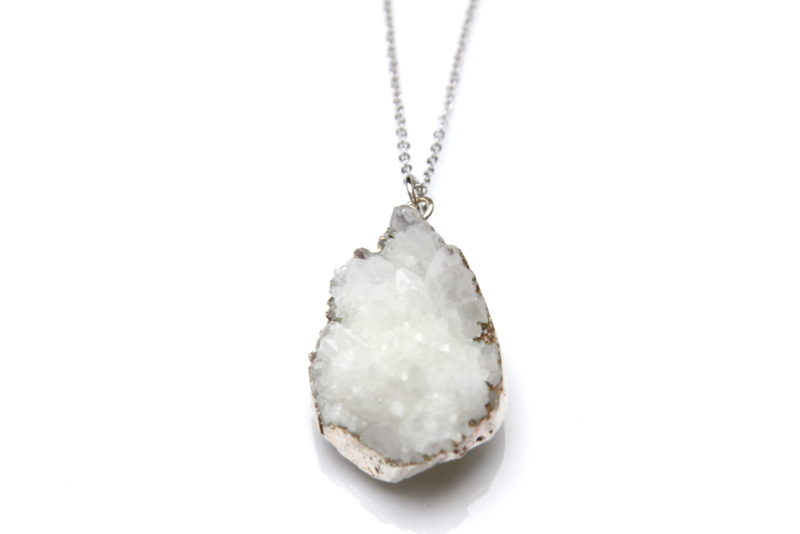White Druzy Necklace - Image 2