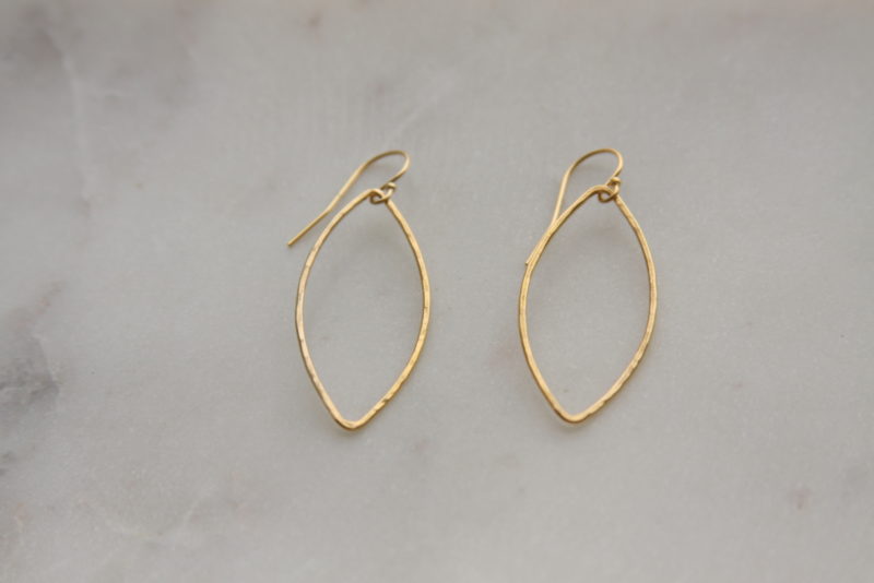 hammered gold earrings