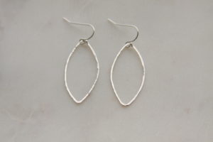 hammered sterling silver earrings