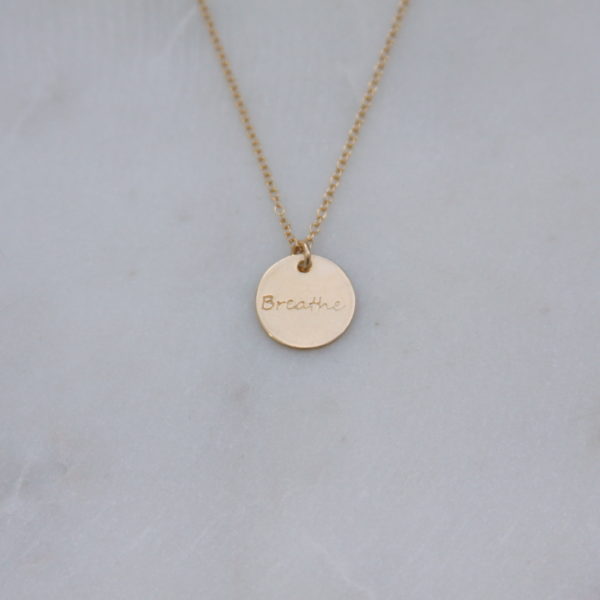 breathe necklace - gold